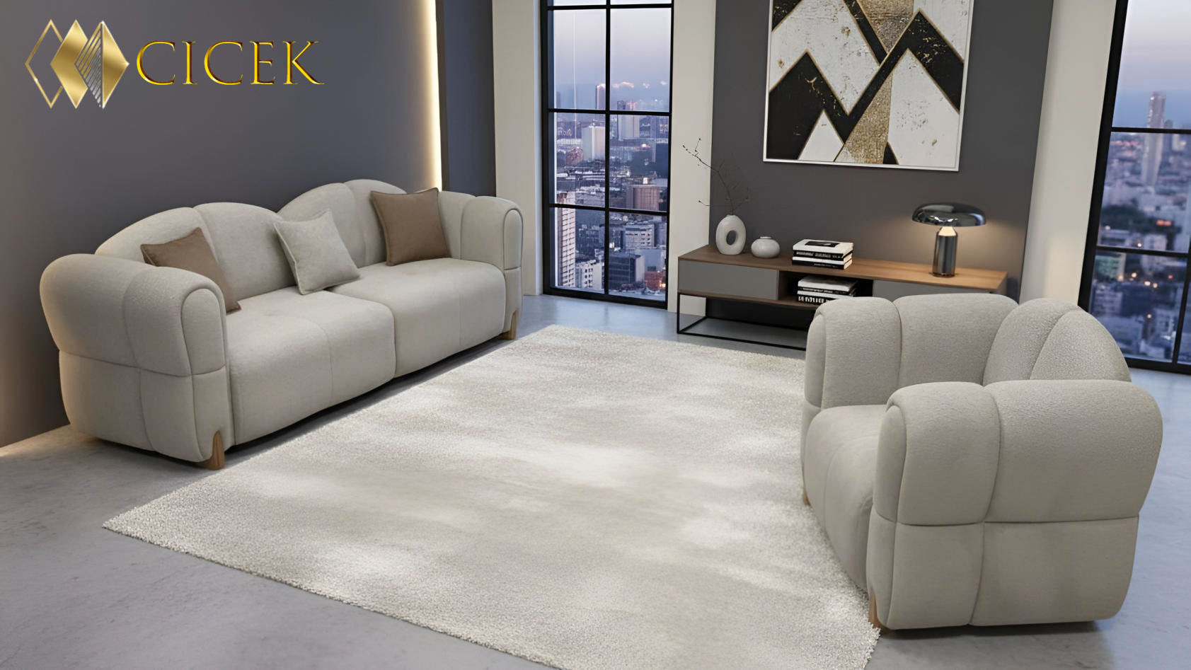 Çiçek Sofa Set